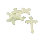 Acrylic Glow In The Dark Mini Pendants 39x24x4 MM (10 Pieces) Cross Charms Grey Radium For Jewellery Making Keychains Bracelets Gifts Decorations